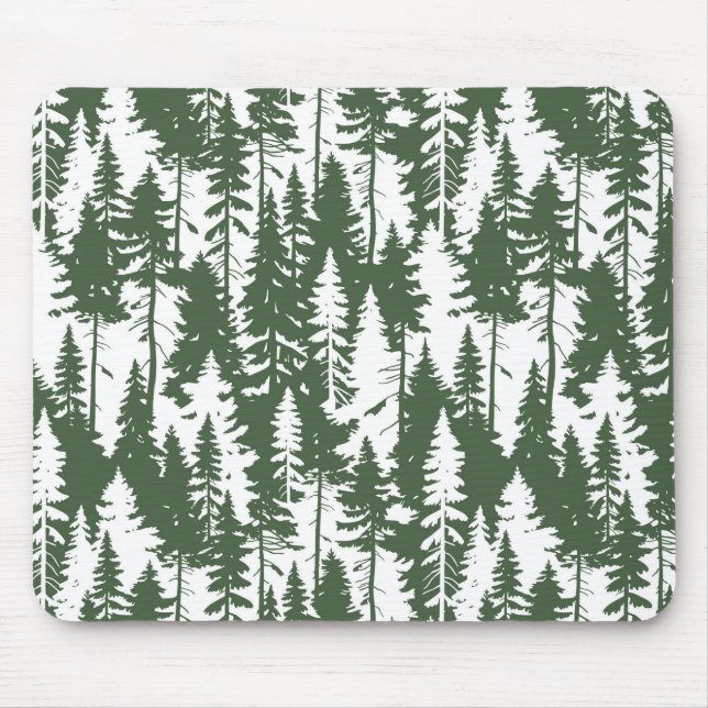 Woodland Forest Pattern Mouse Pad (Front)