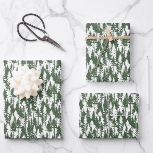 Woodland Forest Pattern Wrapping Paper Sheet