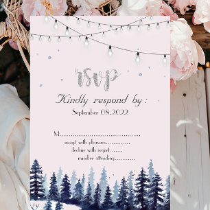 Woodland,Forest,Pine Trees RSVP   Invitation