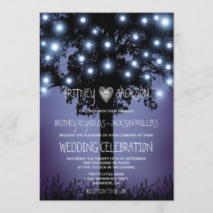 Woodland Forest Rustic Tree Wedding Invitations
