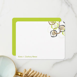 Woodland Forest Trees Rings Summer/Spring Wedding Thank You Card