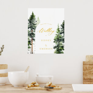 Woodland Forest Welcome Wedding Arch Foil Prints