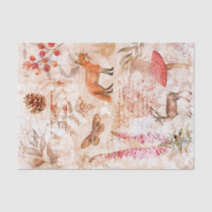 Woodland Forest Wildlife Fox Deer Decoupage Tissue Paper