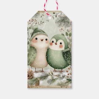 Woodland Forest Winter Birds Gift Tags