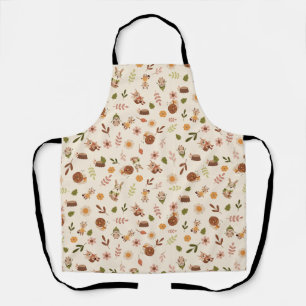 Woodland Fox Autumn Theme Neutral Tablerunner Apron