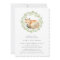Woodland Fox Baby Shower Invitation