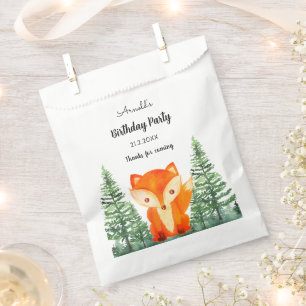 Woodland Fox Birthday Party Forest  Favour Bag