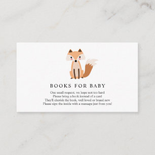 Woodland Fox Books for Baby insert card