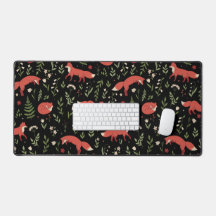 Woodland Fox Botanical Pattern