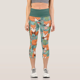 Woodland Fox Capri Leggings