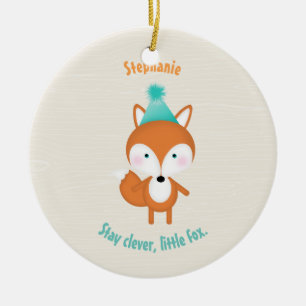 Woodland Fox Ceramic Ornament