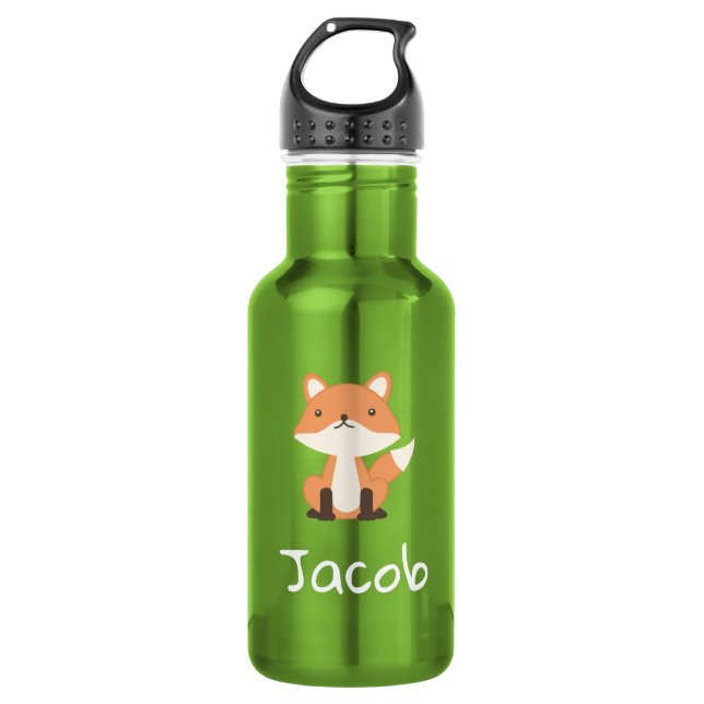 Woodland Fox Cute Forest Animal Baby Fox 532 Ml Water Bottle (Front)