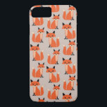 Woodland fox cute retro whimsical hipster foxes iPhone 8/7 case<br><div class="desc">Cute,  kawaii whimsical woodland americana hipster forest fox pattern of foxes in the woods / forest retro,  preppy,  rustic chic folk art Case Mate Barely There iPhone 6 case cover.Graphics by Lilly Bimble @ lillybimble.com</div>