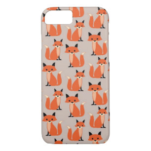 Woodland fox cute retro whimsical hipster foxes iPhone 8/7 case