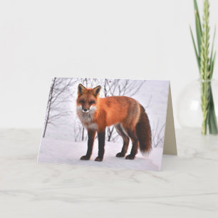 woodland fox greeting card