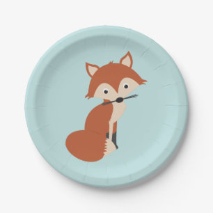 Woodland Fox Paper Plate