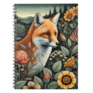 Woodland Fox Spiral Notebook   Cute Animal-Themed