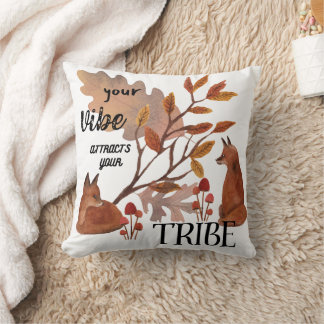 Woodland Fox Spirit Vibe Throw Pillow