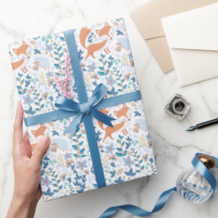 Woodland Fox Winter Wrapping Paper