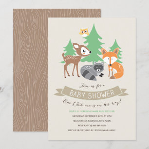 Woodland Friends Baby Shower Invite