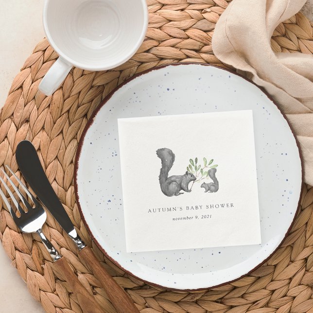 Woodland Friends Baby Shower Napkin (Creator Uploaded)
