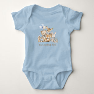 Woodland Friends Boy Baby Shower Bodysuit