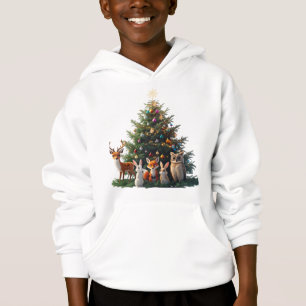 Woodland Friends Christmas Tree Kids Pullover