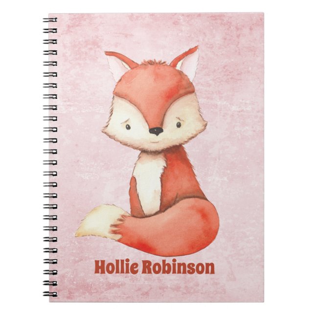 Woodland Friends Cute Fox  Notebook (Front)