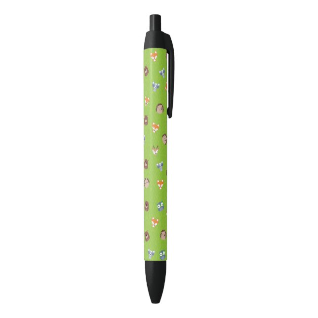 Woodland Friends - Fox Bear Raccoon Hedgehog Deer Black Ink Pen (Bottom (Vertical))