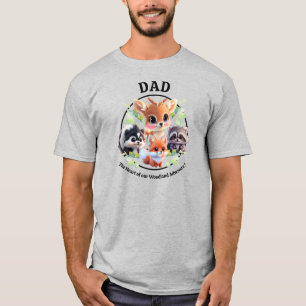 Woodland friends fox skunk raccoon deer Dad T-Shirt