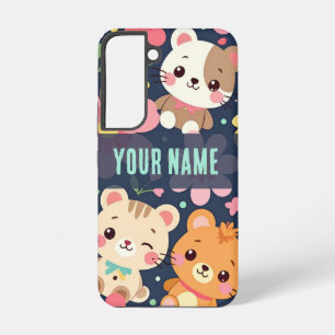 Woodland Friends Parade Cute Animal Pattern Samsung Galaxy Case