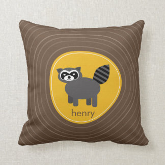 Woodland Friends Raccoon American MoJo Pillow