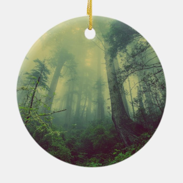 Woodland From Below Ceramic Ornament (Back)