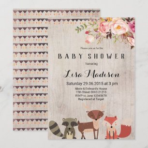 Woodland Gender Neutral Baby Shower Invitation