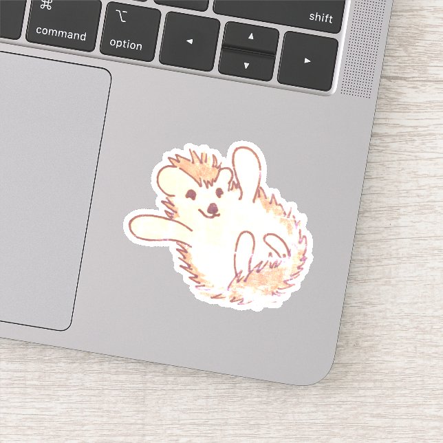 Woodland Golden Adorable Happy Hedgehog (Detail)
