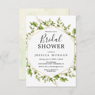 Woodland Greenery Bridal Shower Invitation Card