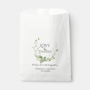 Woodland Greenery Wreath Wedding Favour Bag