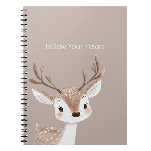 Woodland Happy Deer Notebook (Front)