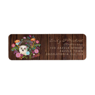 Woodland Hedgehog Return Address Labels