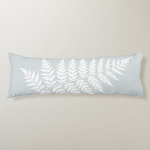 Woodland Inspired Dusty Blue White Fern Body Pillow