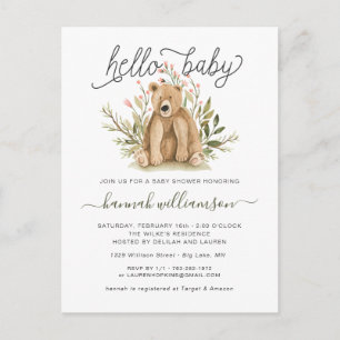 Woodland  Invitation Baby shower