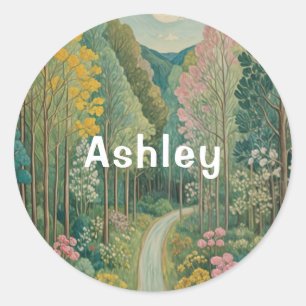 Woodland Journey Classic Round Sticker