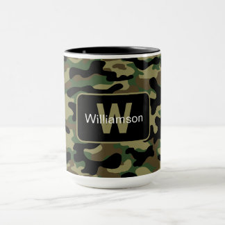 Woodland Khaki Camo With Personalization Mug