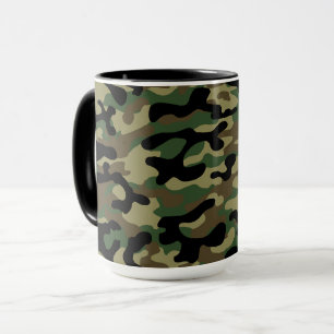 Woodland Khaki Camouflage Pattern  Mug