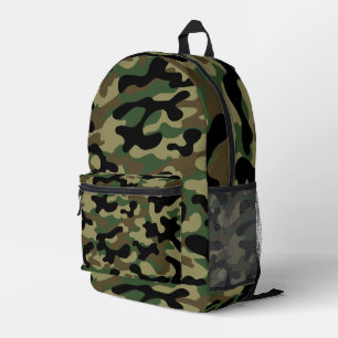 Woodland Khaki Camouflage Printed Backpack