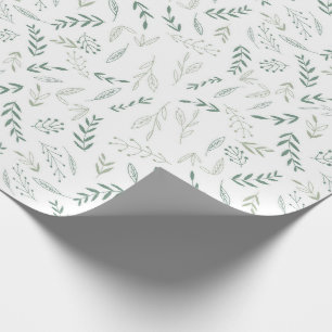 Woodland leaves baby shower neutral Wrapping Paper