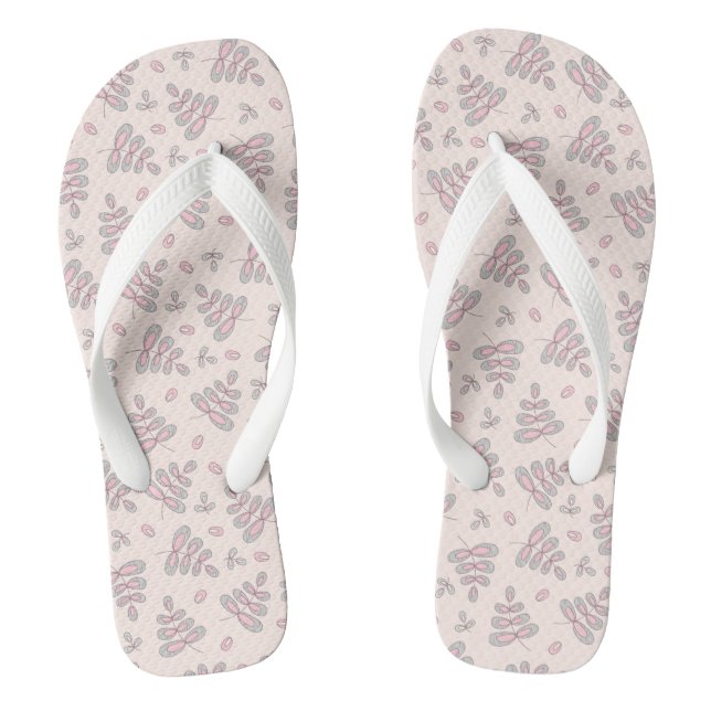 Woodland Leaves Flip Flops (Footbed)