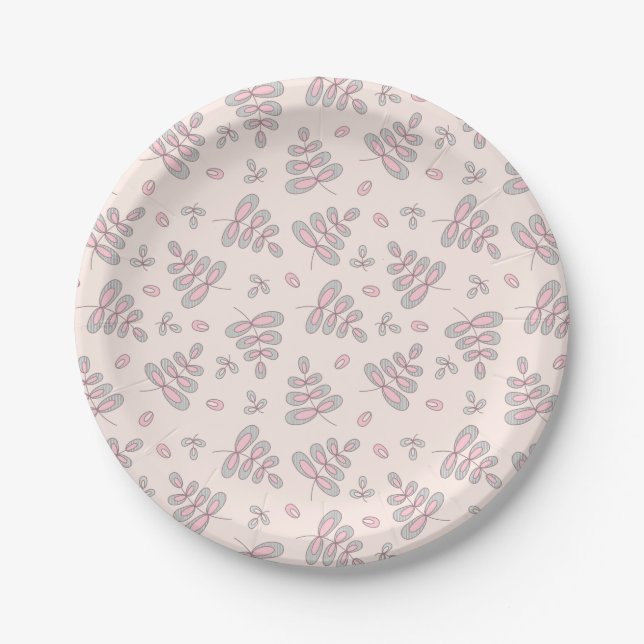 Woodland Leaves Paper Plate (Front)