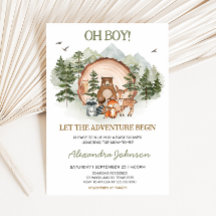 Woodland Let the Adventure Begin Baby Shower