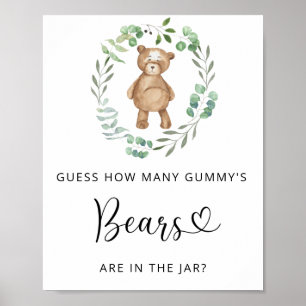 Woodland little bear guess how many GUMMY'S bears Poster